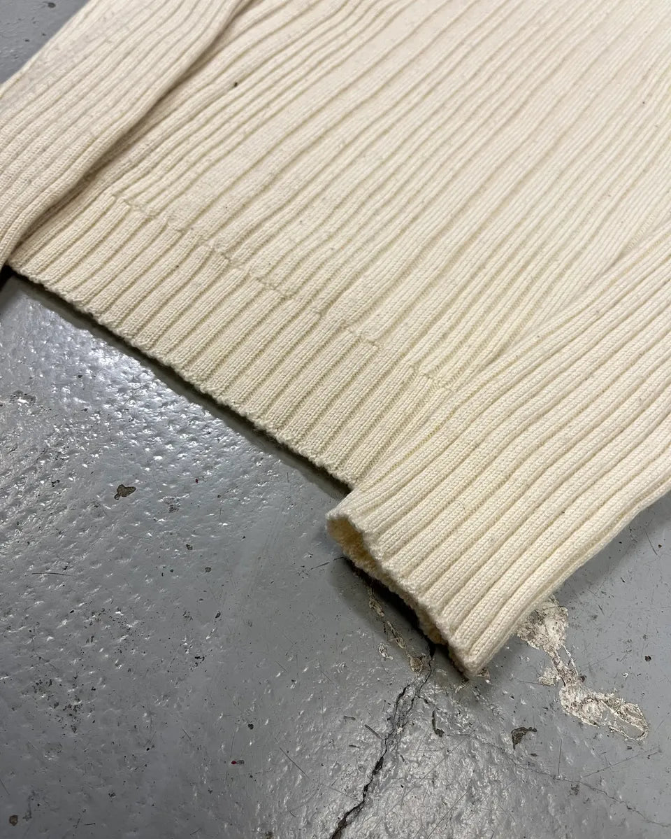 2000s Dolce & Gabbana Cream Ribbed Sweater JdLORQb 5