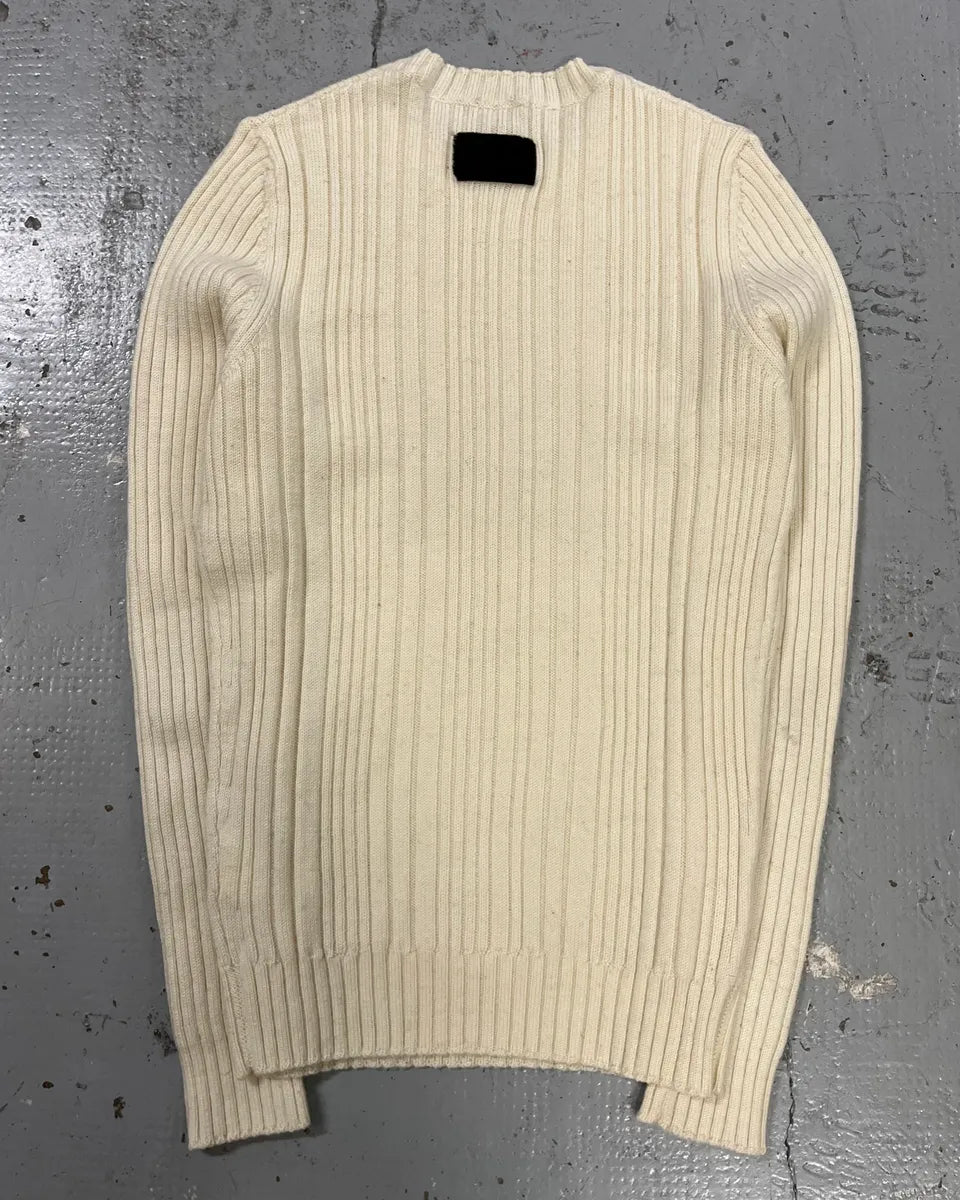 2000s Dolce & Gabbana Cream Ribbed Sweater JdLORQb 6