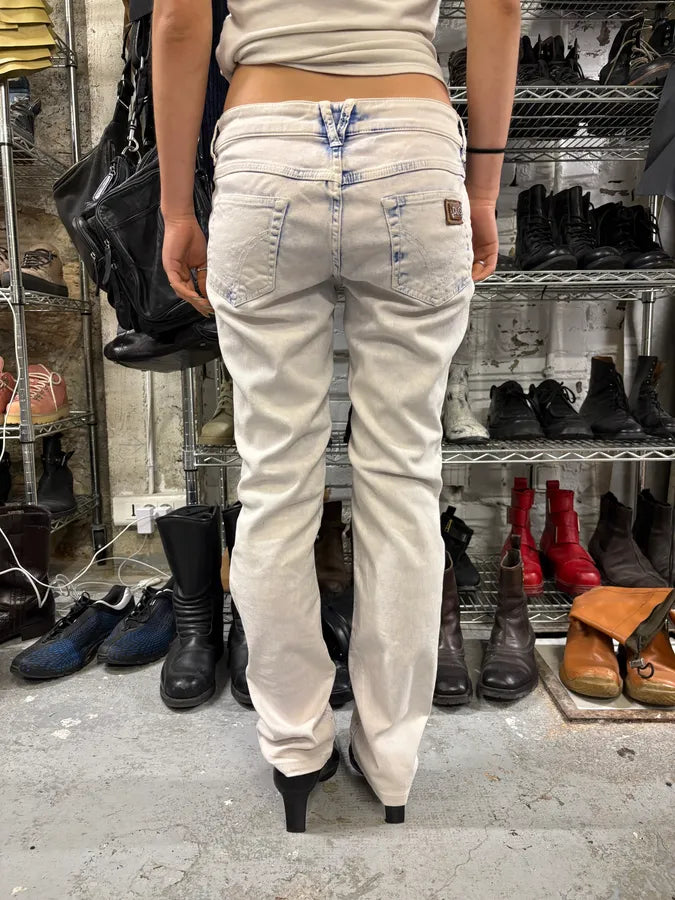 2000s Dolce & Gabbana Creamy Denim Jeans gfpvrul 3