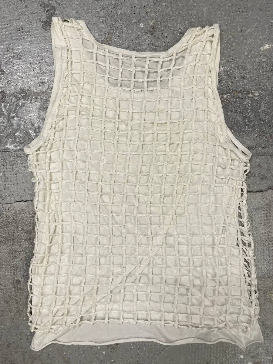2000s Dolce & Gabbana Creamy Fisher Tank Top (M) 3