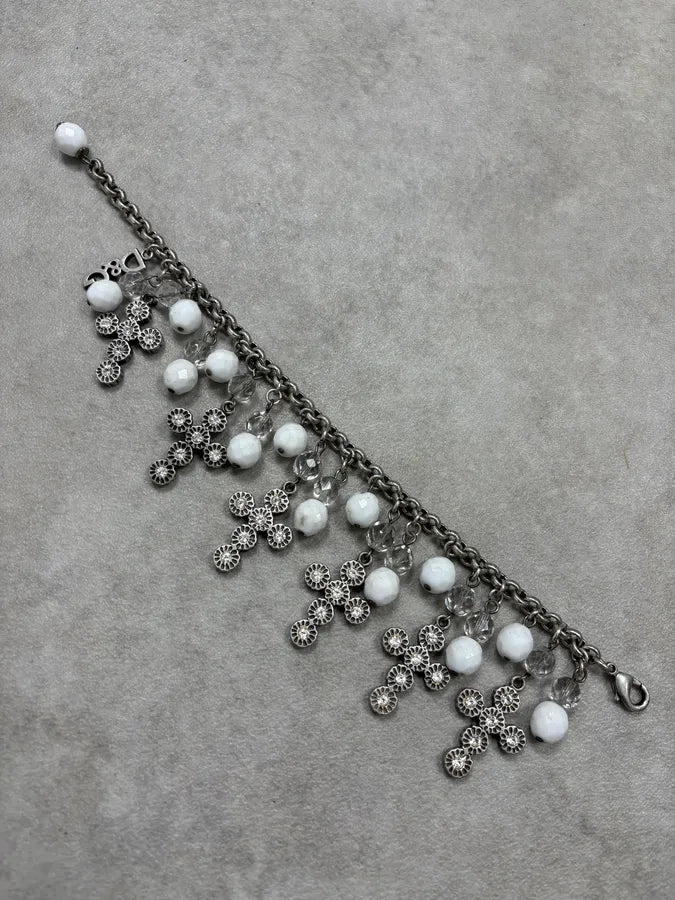 2000s Dolce & Gabbana Cross Charm Pendant Bracelet vtXEjwh 4