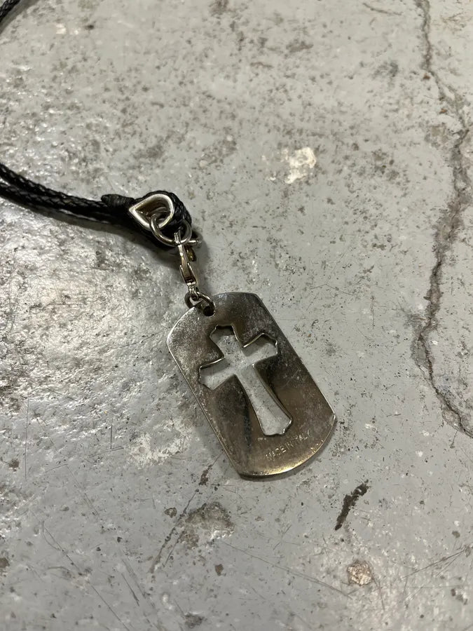 2000s Dolce & Gabbana Cross Dog Tag Necklace jfbnOBK 3