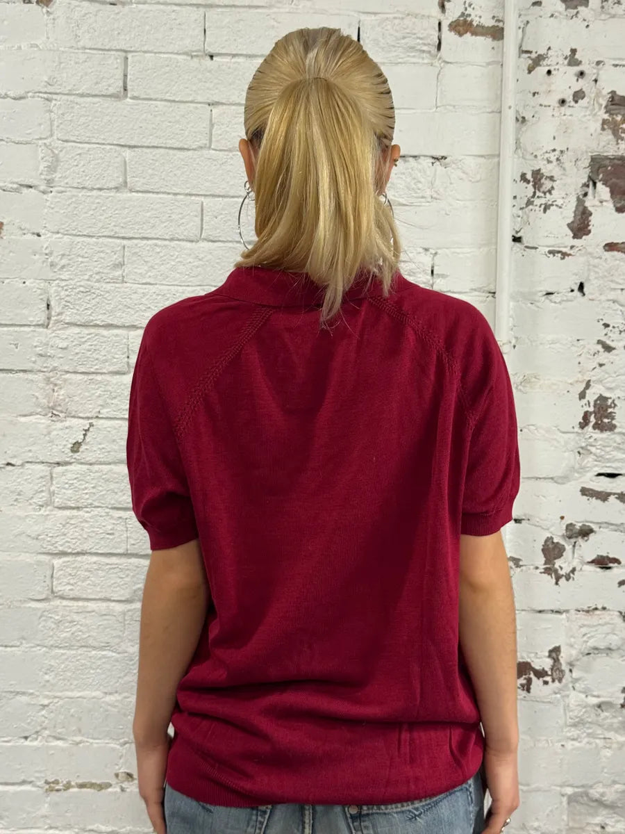 2000s Dolce & Gabbana Cross Lines Red Polo SKTrnDX 2