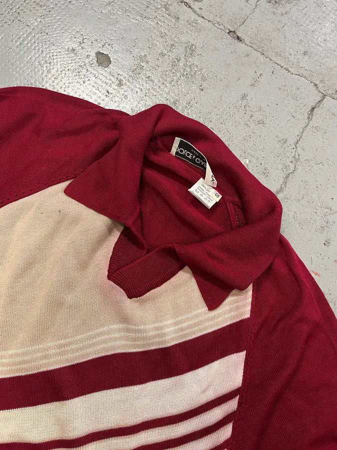 2000s Dolce & Gabbana Cross Lines Red Polo SKTrnDX 4