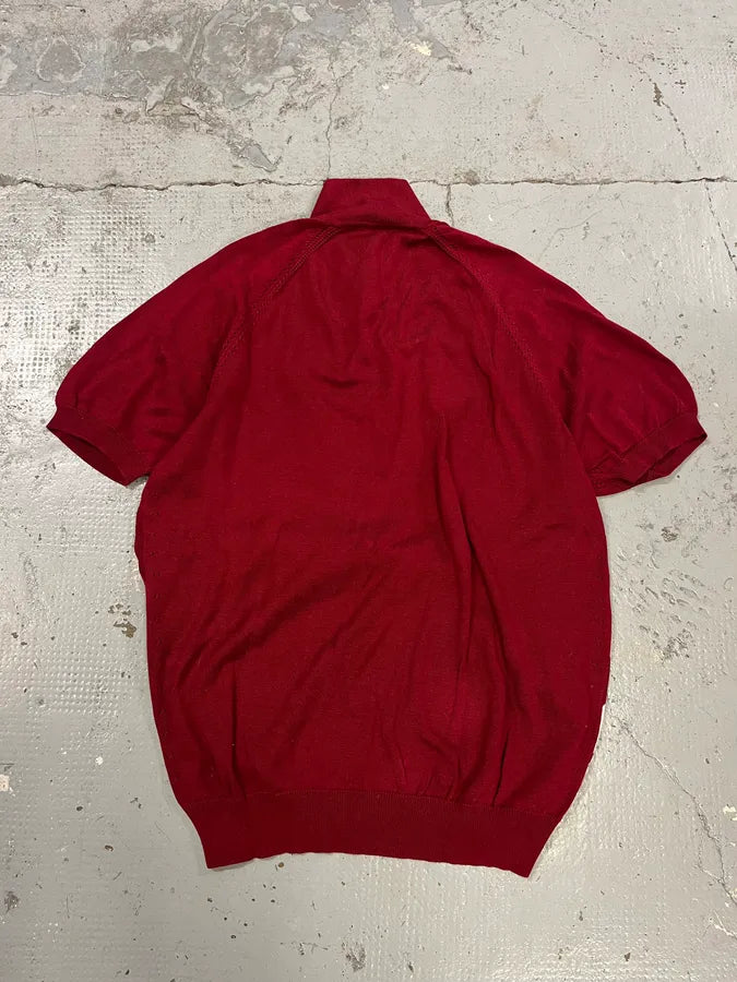 2000s Dolce & Gabbana Cross Lines Red Polo SKTrnDX 5