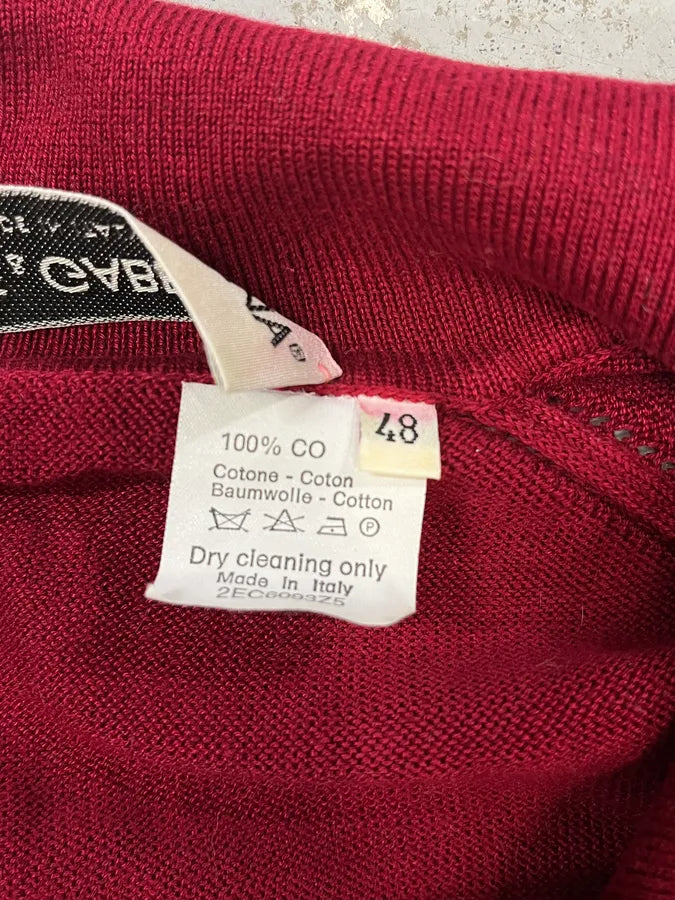 2000s Dolce & Gabbana Cross Lines Red Polo SKTrnDX 7