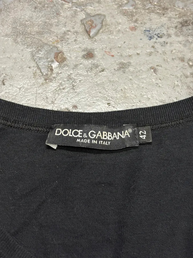 2000s Dolce & Gabbana Cross Ornament Black Tank Top gzMnpna 7