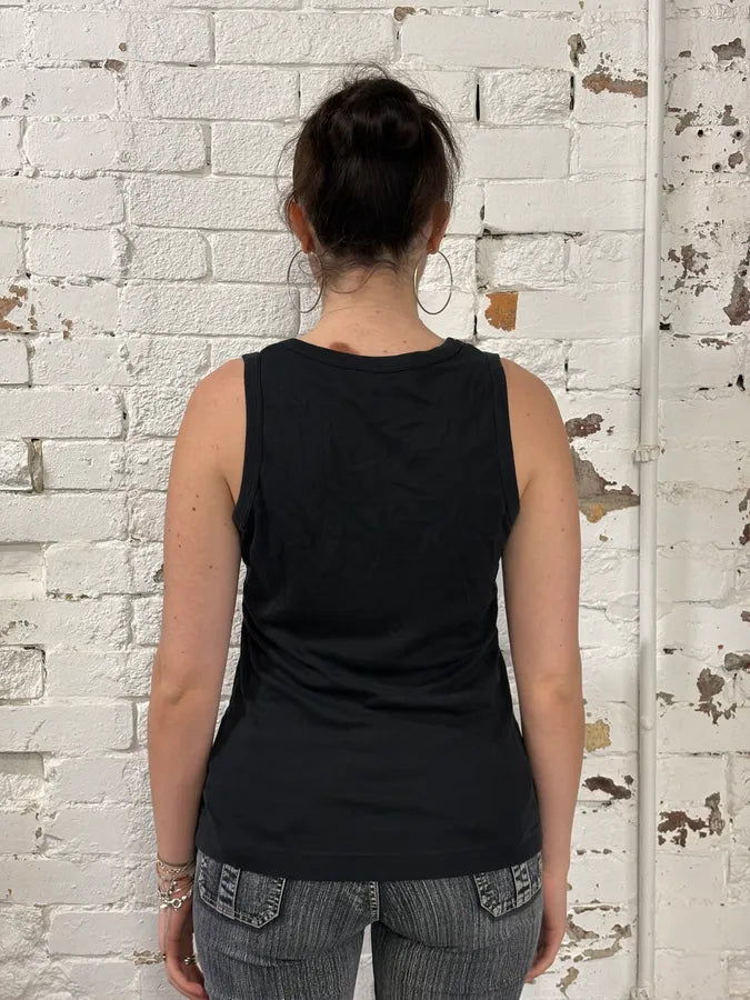 2000s Dolce & Gabbana Cross Ornament Black Tank Top gzMnpna 2