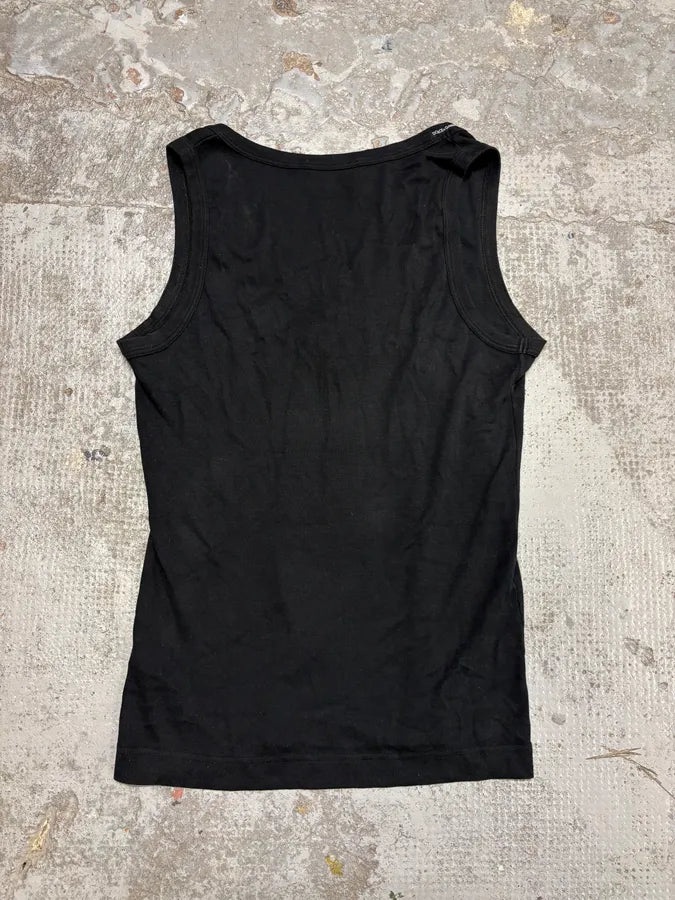 2000s Dolce & Gabbana Cross Ornament Black Tank Top gzMnpna 5