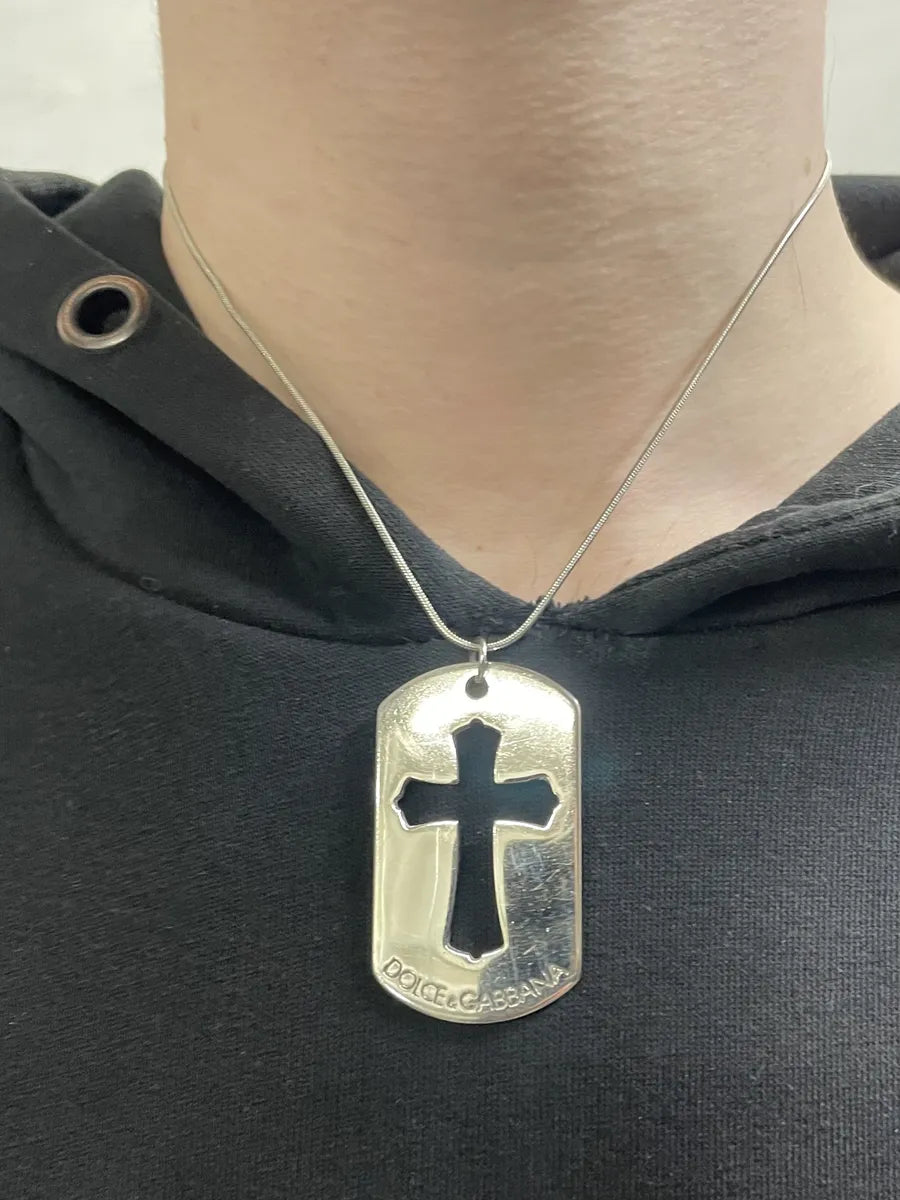 2000s Dolce & Gabbana Cross Pendant Necklace JhXabTQ 1