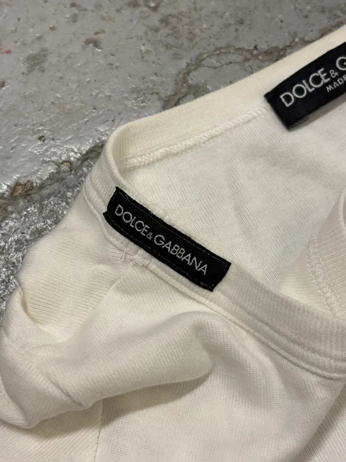 2000s Dolce & Gabbana Cross White T-Shirt NmAnprE 7