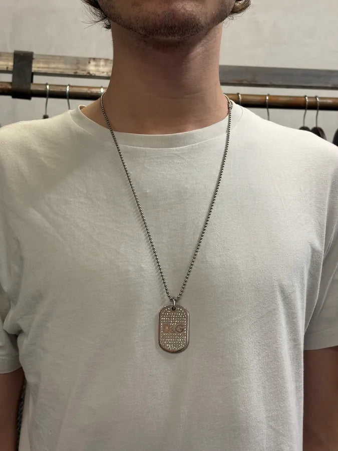 2000s Dolce & Gabbana Crystal D&G Dog Tag Necklace JKotaEE 1