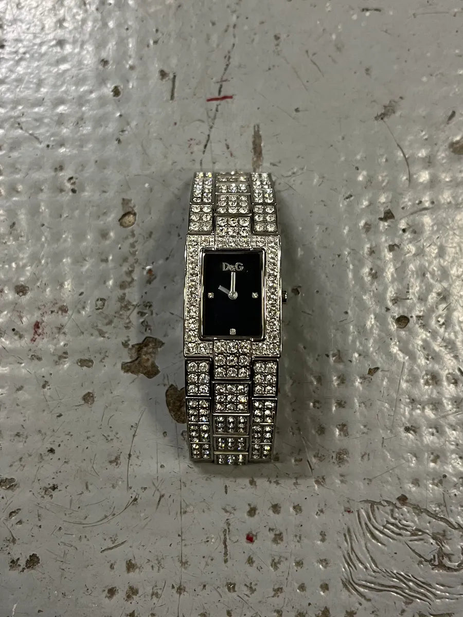2000s Dolce & Gabbana Crystal Pave Bracelet Watch cZhyKnx 1