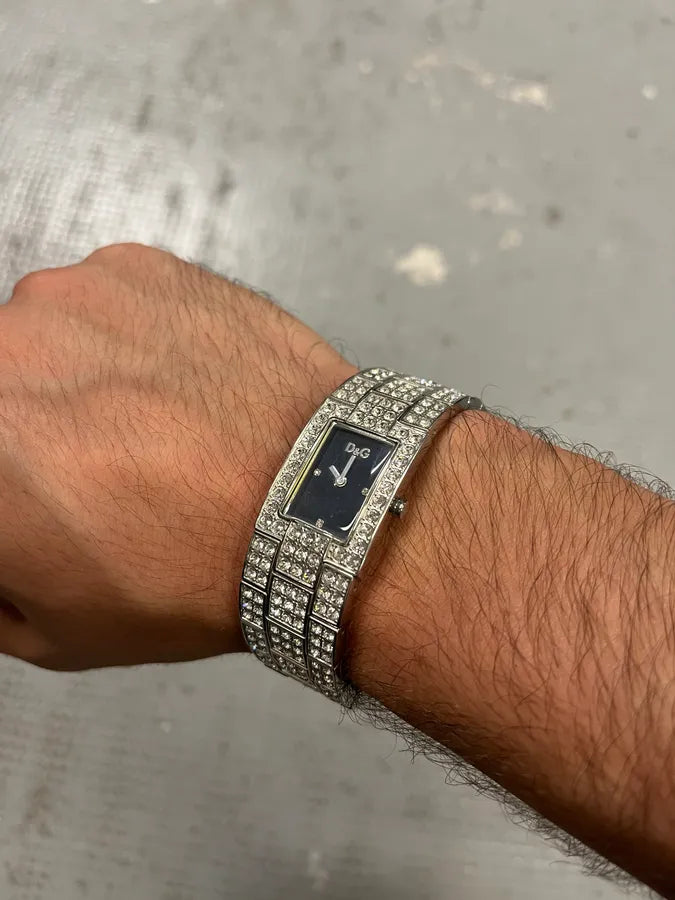 2000s Dolce & Gabbana Crystal Pave Bracelet Watch cZhyKnx 2