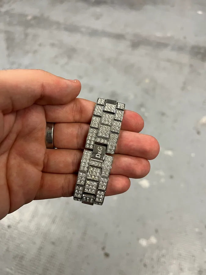 2000s Dolce & Gabbana Crystal Pave Bracelet Watch cZhyKnx 8