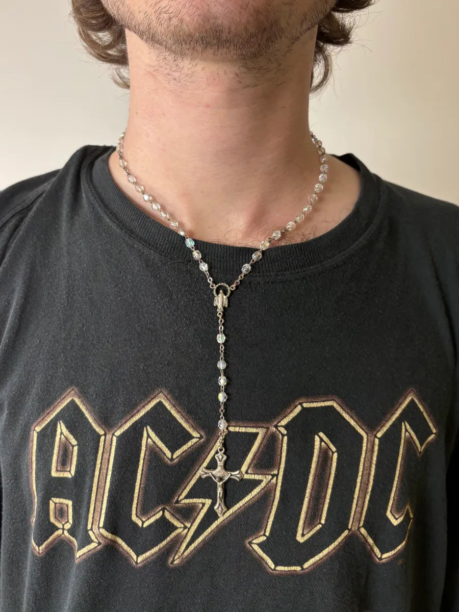 2000s Dolce & Gabbana Crystal Trompe Loeil Beaded Rosary Necklace jnOoalb 1