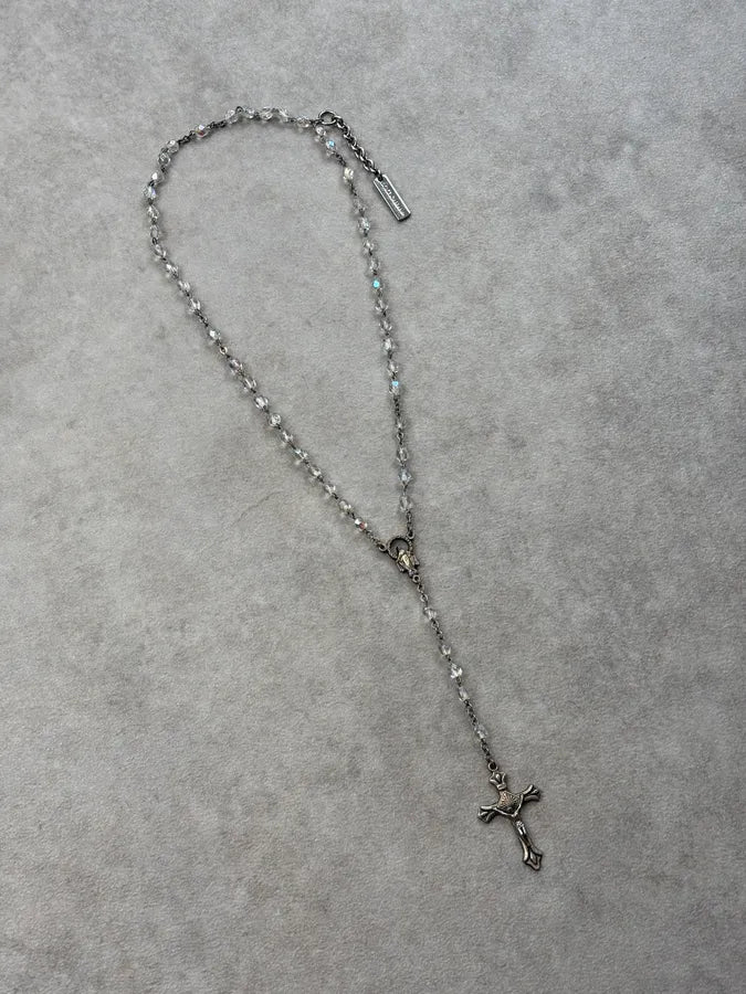 2000s Dolce & Gabbana Crystal Trompe Loeil Beaded Rosary Necklace jnOoalb 2
