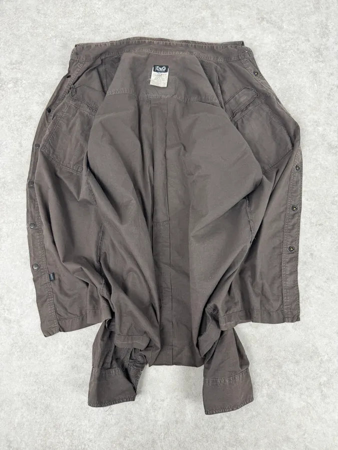 SS2003 Dolce & Gabbana Dark Grey Military Cargo Shirt KHbMZol 6