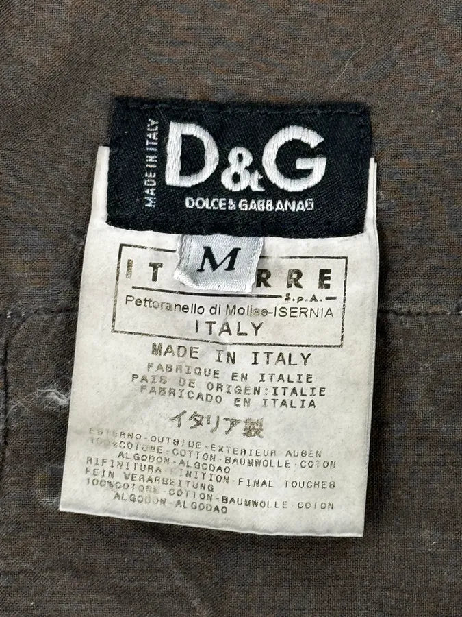 SS2003 Dolce & Gabbana Dark Grey Military Cargo Shirt KHbMZol 10