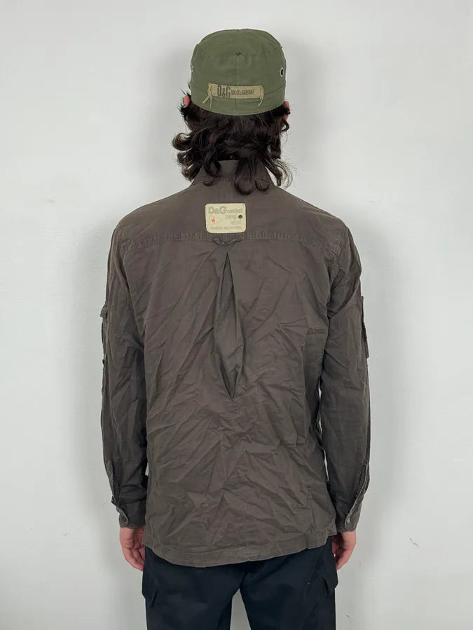 SS2003 Dolce & Gabbana Dark Grey Military Cargo Shirt KHbMZol 2