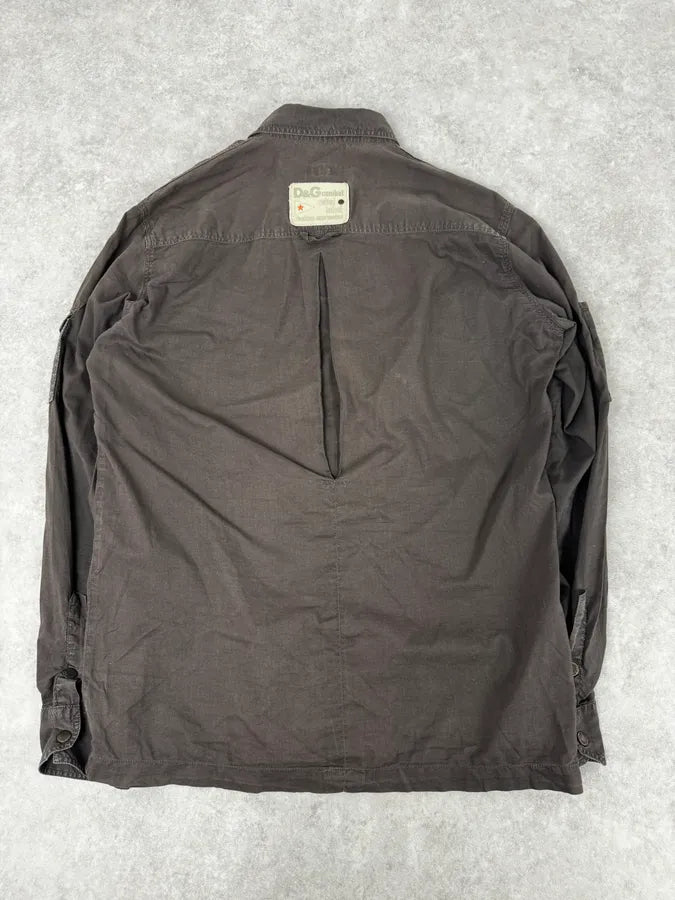 SS2003 Dolce & Gabbana Dark Grey Military Cargo Shirt KHbMZol 3