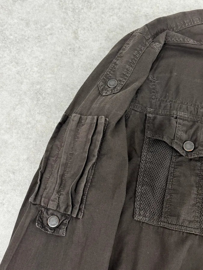 SS2003 Dolce & Gabbana Dark Grey Military Cargo Shirt KHbMZol 8
