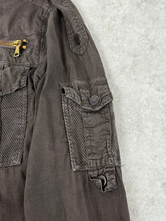 SS2003 Dolce & Gabbana Dark Grey Military Cargo Shirt KHbMZol 7