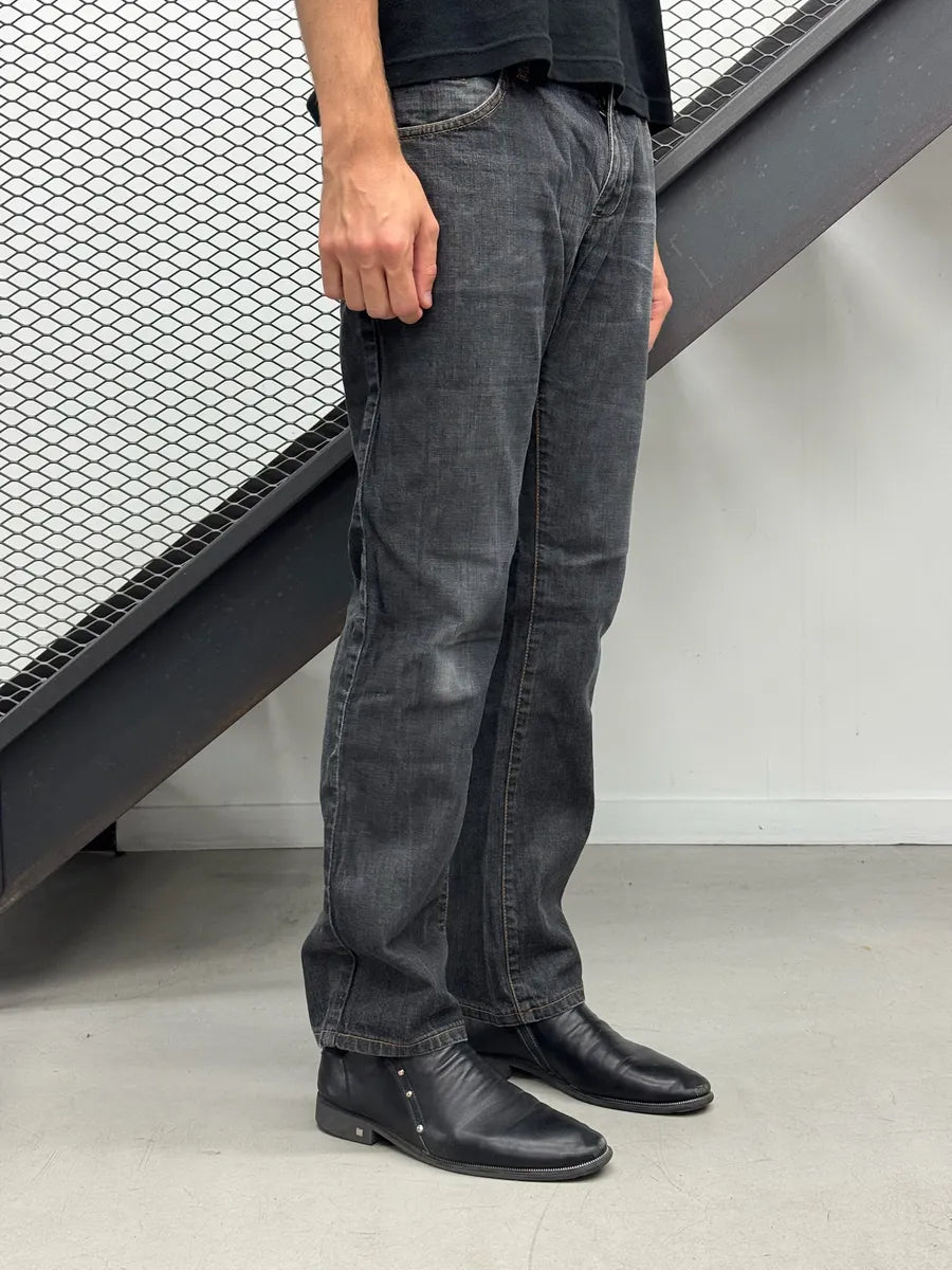 2000s Dolce & Gabbana Dark Grey Contrast Denim Stitch Jeans RPdZtNw 2
