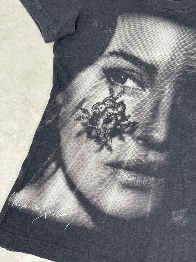 2000s Dolce & Gabbana Dark Grey Monica Bellucci Portrait T-Shirt  fgvqMvt 3