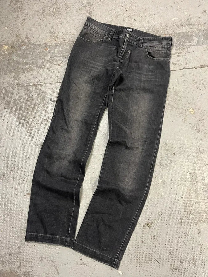 2000s Dolce & Gabbana Dark Grey Denim Jeans HDYZqEV 4