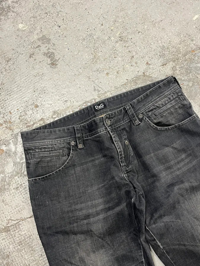 2000s Dolce & Gabbana Dark Grey Denim Jeans HDYZqEV 5