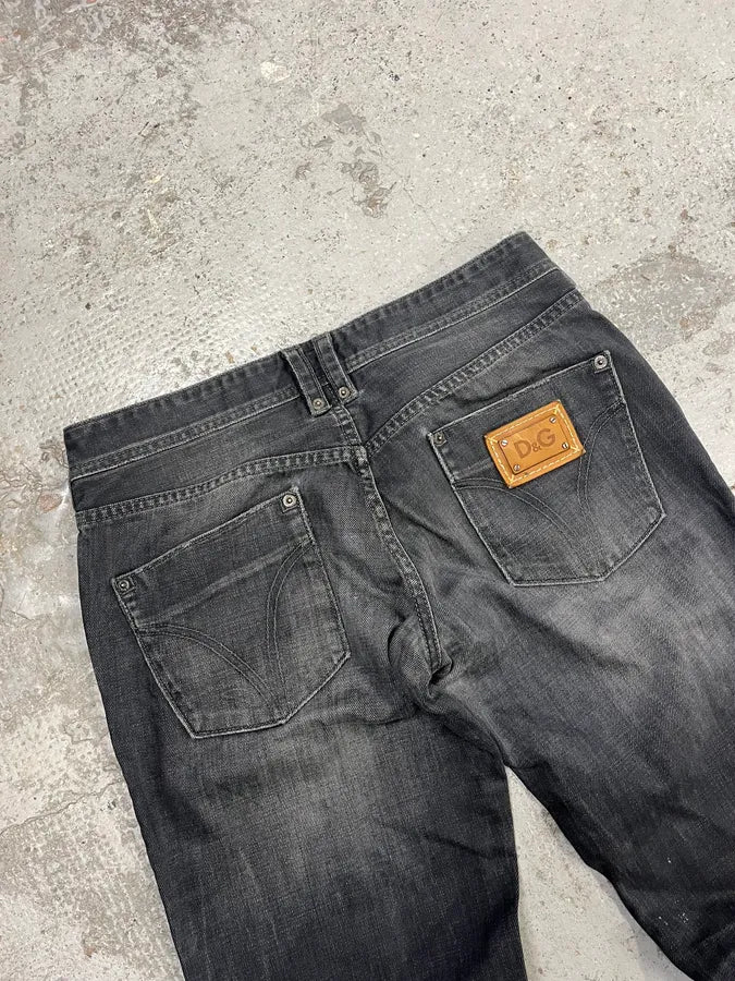 2000s Dolce & Gabbana Dark Grey Denim Jeans HDYZqEV 6