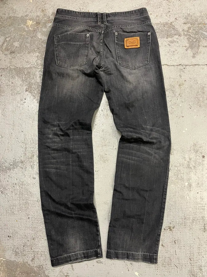 2000s Dolce & Gabbana Dark Grey Denim Jeans HDYZqEV 7
