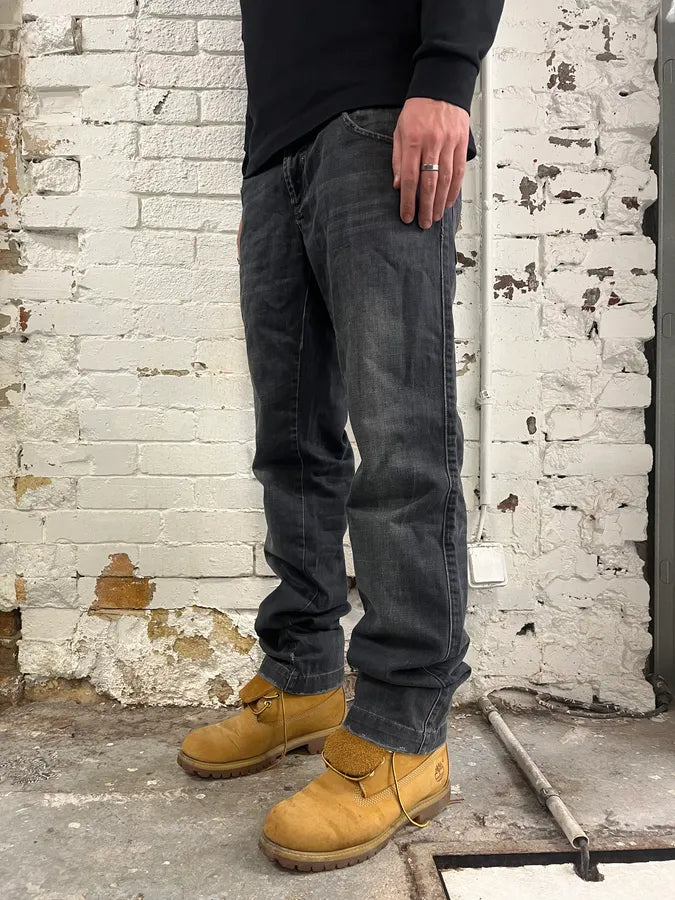 2000s Dolce & Gabbana Dark Grey Denim Jeans HDYZqEV 2