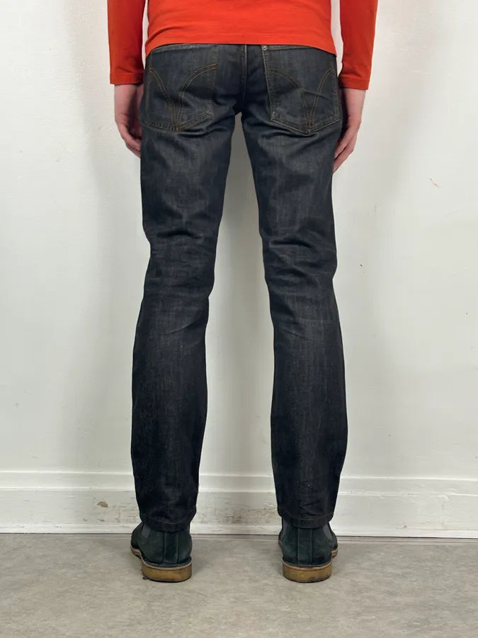 2000s Dolce & Gabbana Dark Grey Denim Power Straight Jeans wrRIVIZ 4