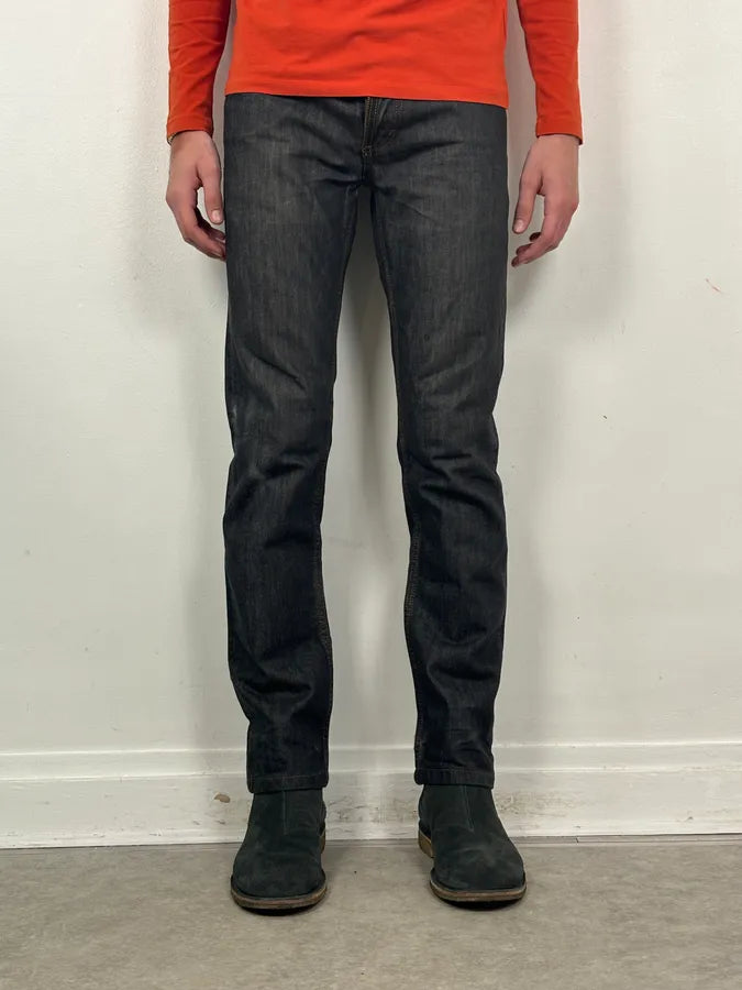 2000s Dolce & Gabbana Dark Grey Denim Power Straight Jeans wrRIVIZ 2