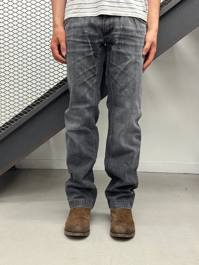 2000s Dolce & Gabbana Dark Grey Faded Straight Leg Denim Jeans KHkRvXx 1
