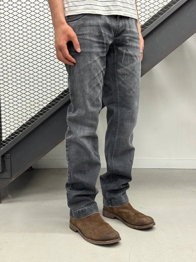 2000s Dolce & Gabbana Dark Grey Faded Straight Leg Denim Jeans KHkRvXx 2