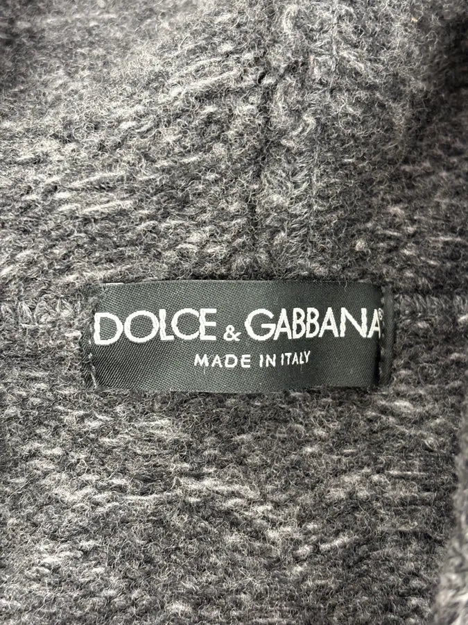 2000s Dolce & Gabbana Dark Grey Wool Knit Hoodie gETllyy 7