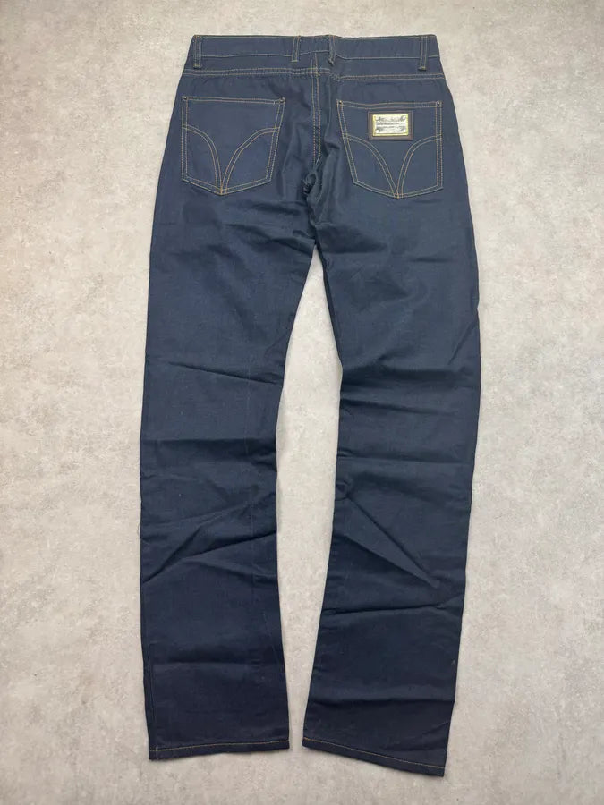 20010s Dolce & Gabbana Dark Navy Slim Denim Jeans nGLLmKh 6