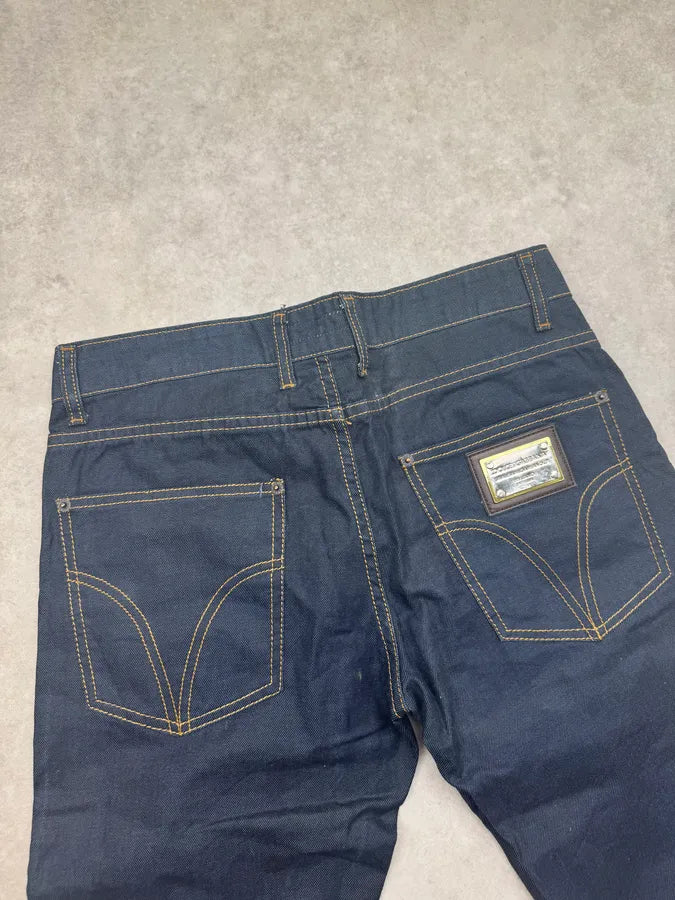 20010s Dolce & Gabbana Dark Navy Slim Denim Jeans nGLLmKh 7