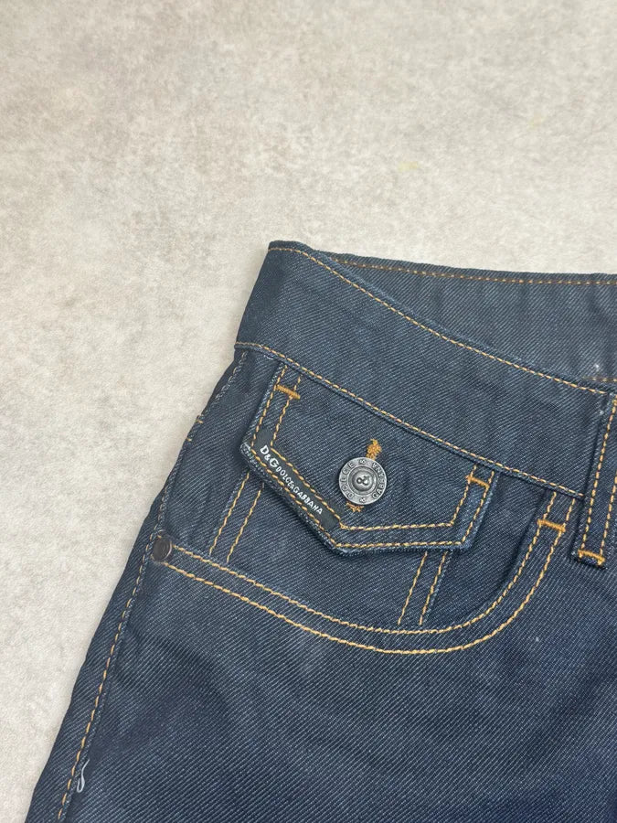 20010s Dolce & Gabbana Dark Navy Slim Denim Jeans nGLLmKh 8