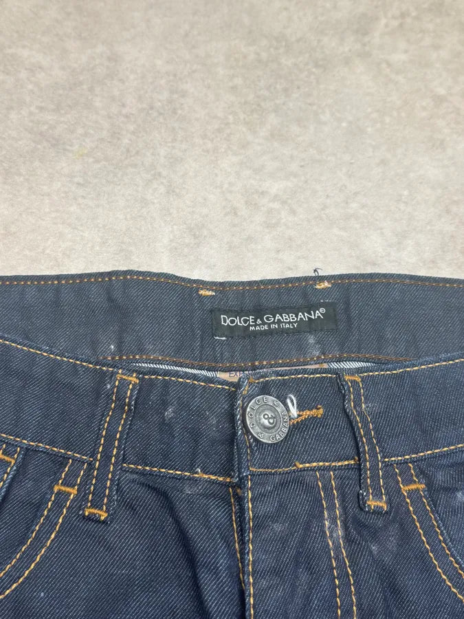 20010s Dolce & Gabbana Dark Navy Slim Denim Jeans nGLLmKh 10