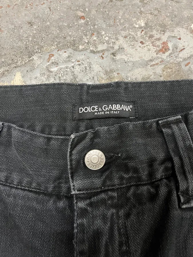 2000s Dolce & Gabbana Dark Obscure Grey Denim Jeans (S/M) ibNuoIZ 7