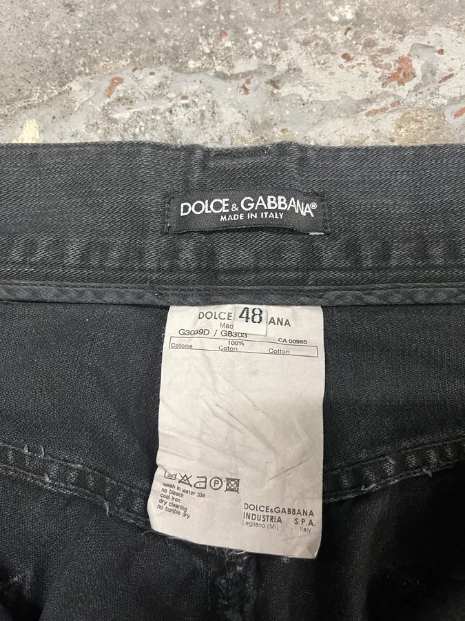 2000s Dolce & Gabbana Dark Obscure Grey Denim Jeans (S/M) ibNuoIZ 8
