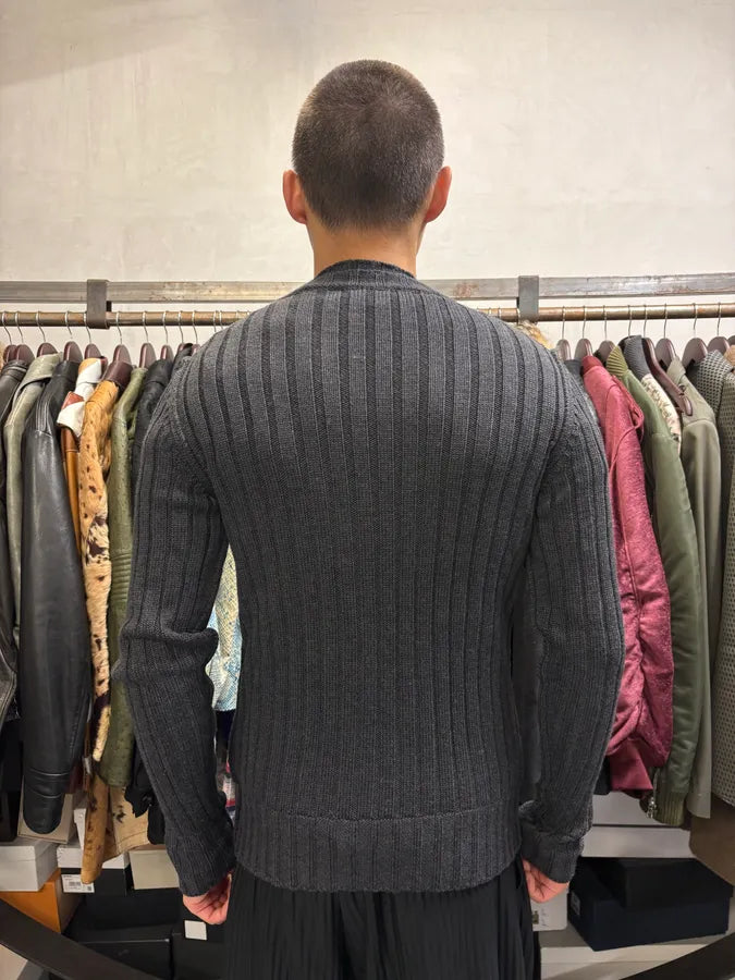 2000s Dolce & Gabbana Dark Wool Cardigan Sweater AFsWYjN 2