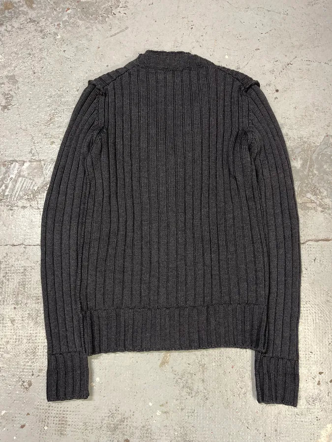 2000s Dolce & Gabbana Dark Wool Cardigan Sweater AFsWYjN 5