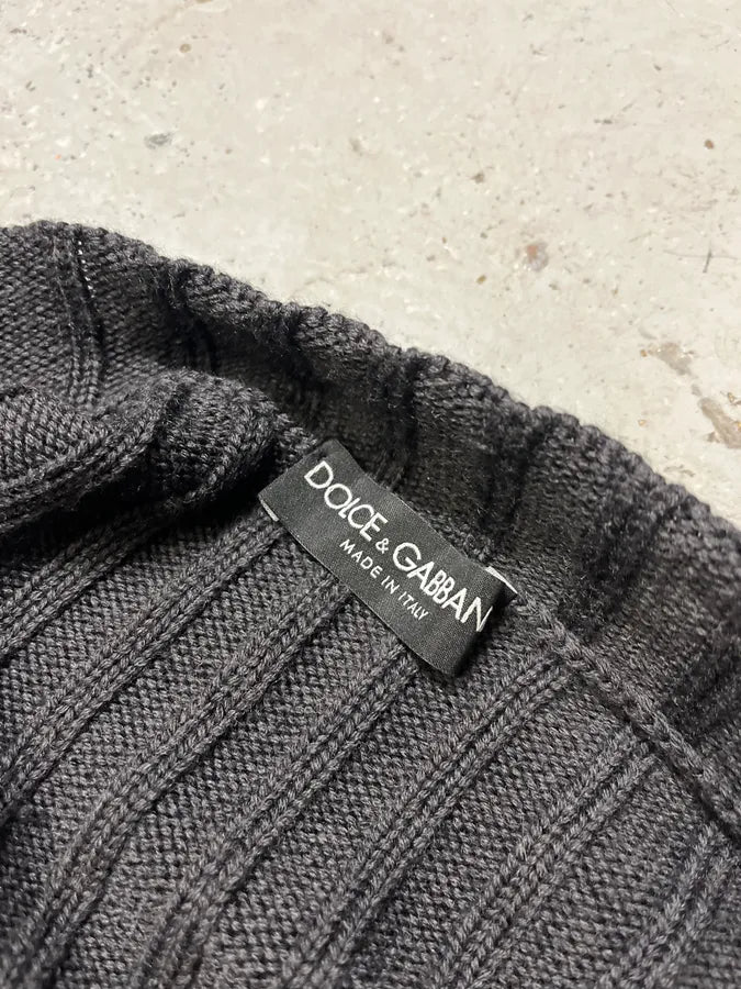 2000s Dolce & Gabbana Dark Wool Cardigan Sweater AFsWYjN 7