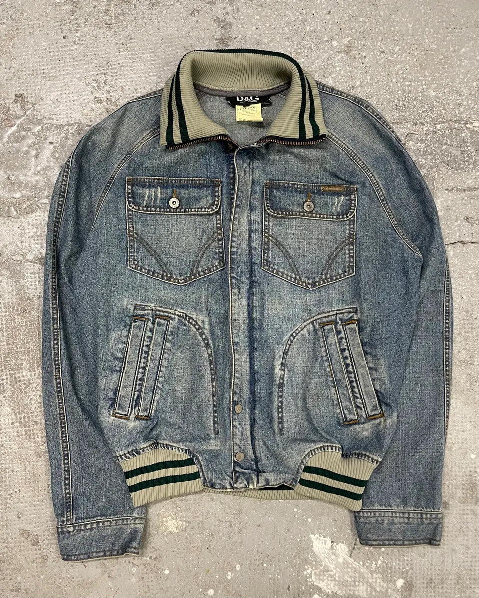 2000s Dolce & Gabbana Denim Full Zip Jacket (L) 0