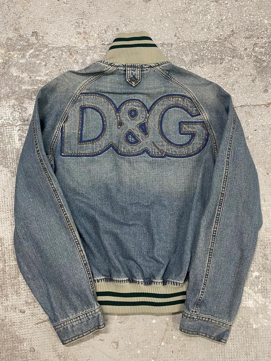 2000s Dolce & Gabbana Denim Full Zip Jacket (L) 4